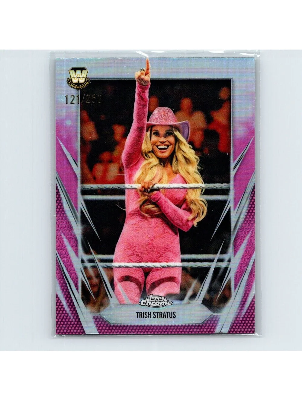 2026 Topps Chrome WWE Trish Stratus #115 Pink Refractor #/250